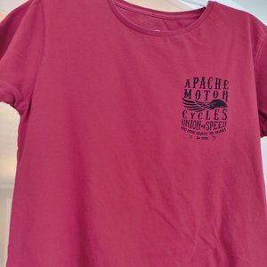 Apache Motorcycles Burgundy T-Shirt